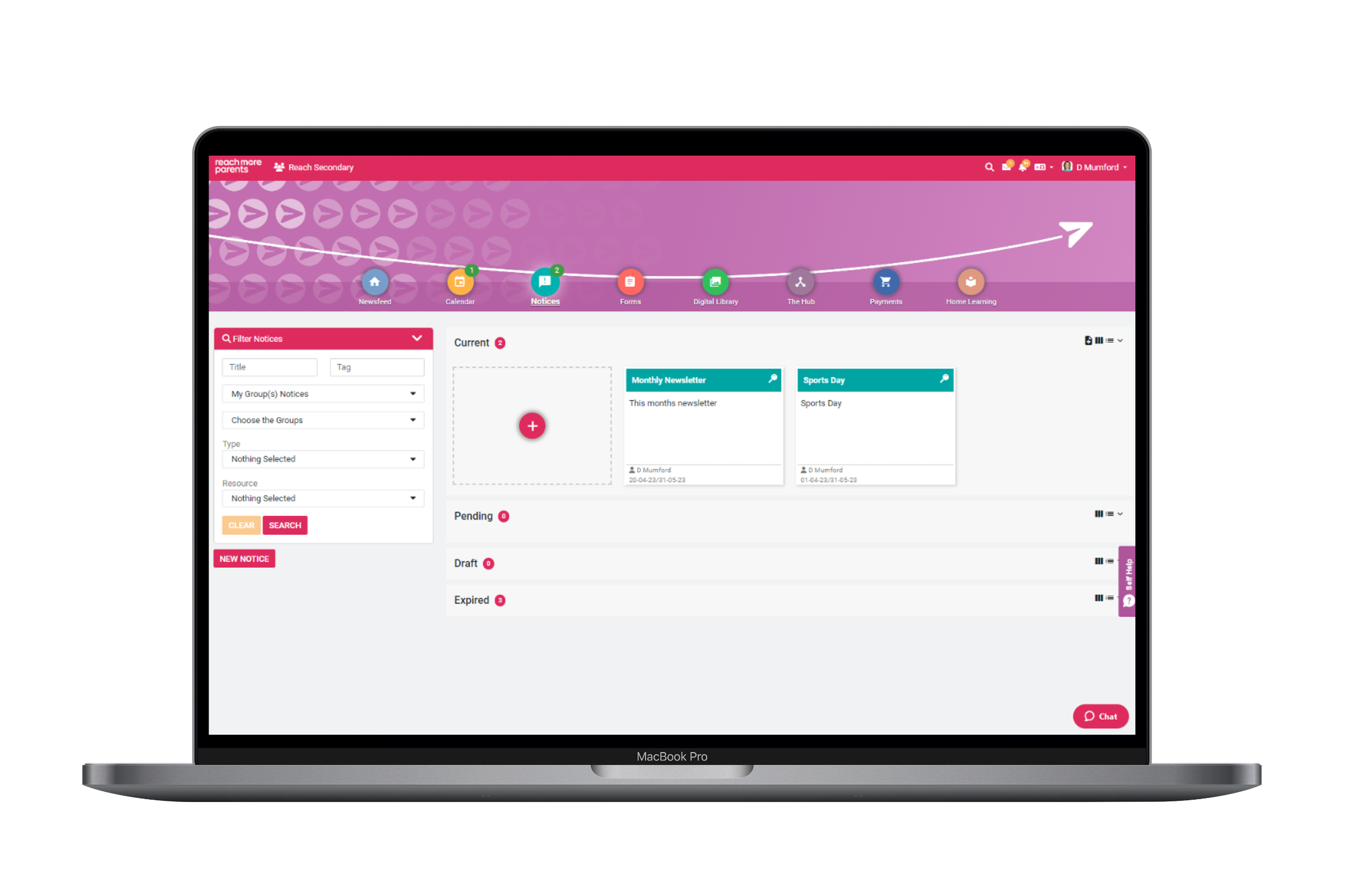 Reach More Parents Desktop Notices